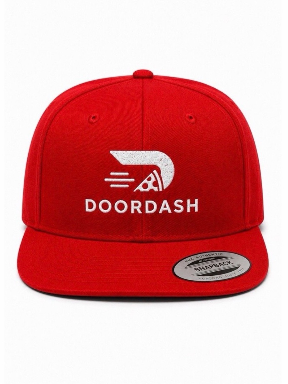 🍕🚗 DoorDash Pizza Parody Red Snapback Hat | Funny Delivery Driver & Employee C